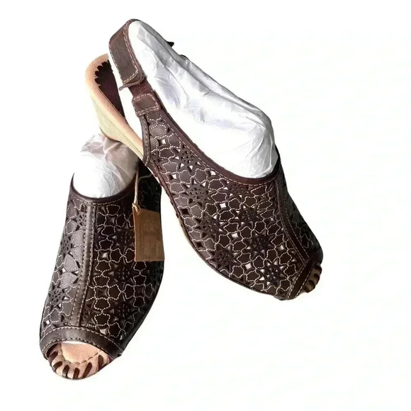 PIKOLINOS BROWN LEATHER WOMEN’S SANDALS!! SIZE EUR 41/US 10.5 **NWT** - Picture 3 of 16